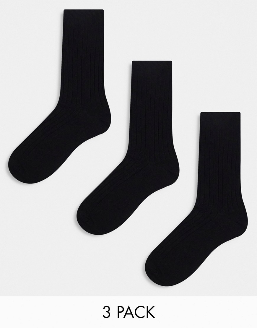 Weekday Noah 3-pack socks in black