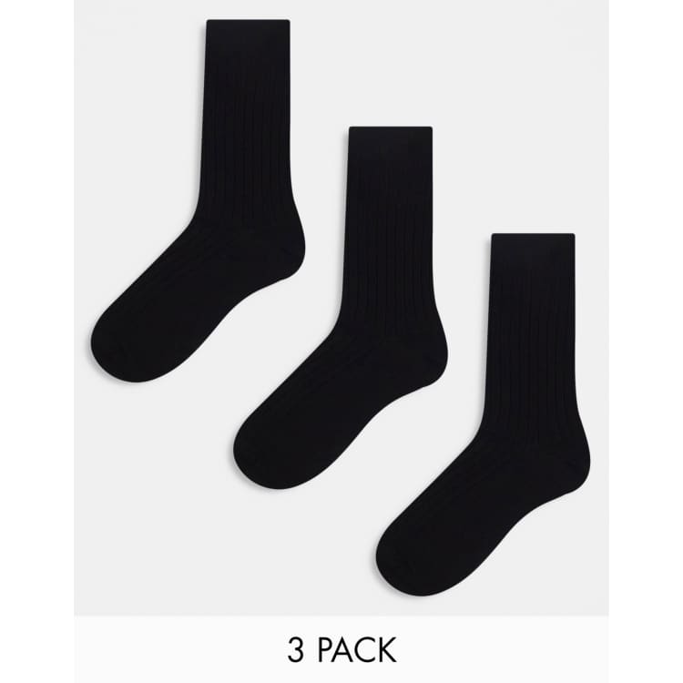 Weekday Noah 3-pack socks in black | ASOS