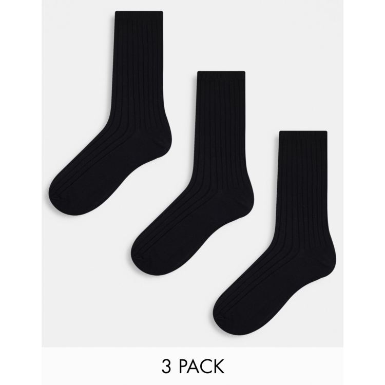 Weekday noah 3-pack socks in black