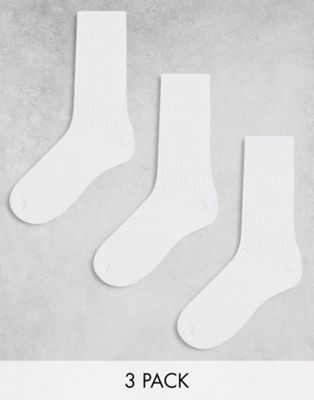 noah 3-pack socks in white