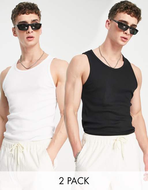 Weekday Noah singlet 2 pack in multi