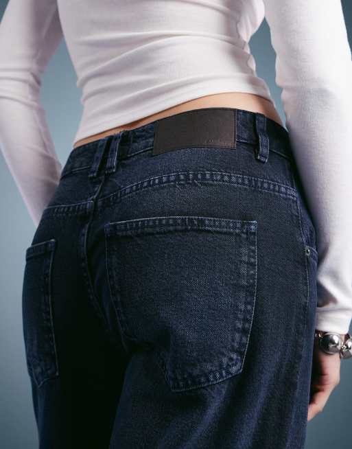 Weekday - Nova - Jean slim bootcut à taille basse - Bleu foncé, 4 de 5