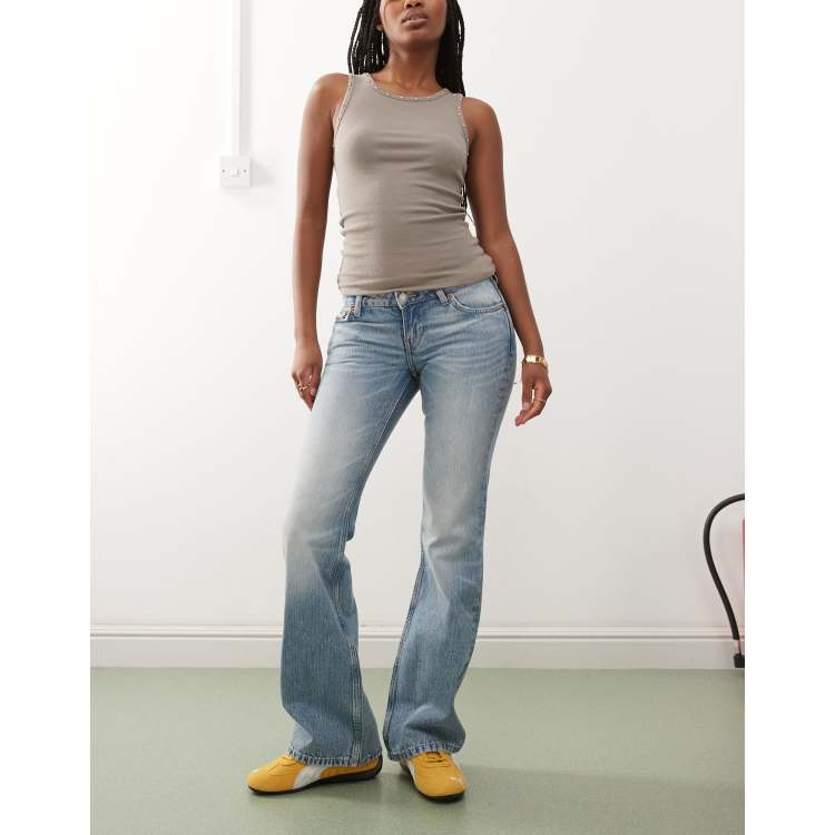 Weekday Jeans 'Nova' Female Blue Plain Colored Size 32
