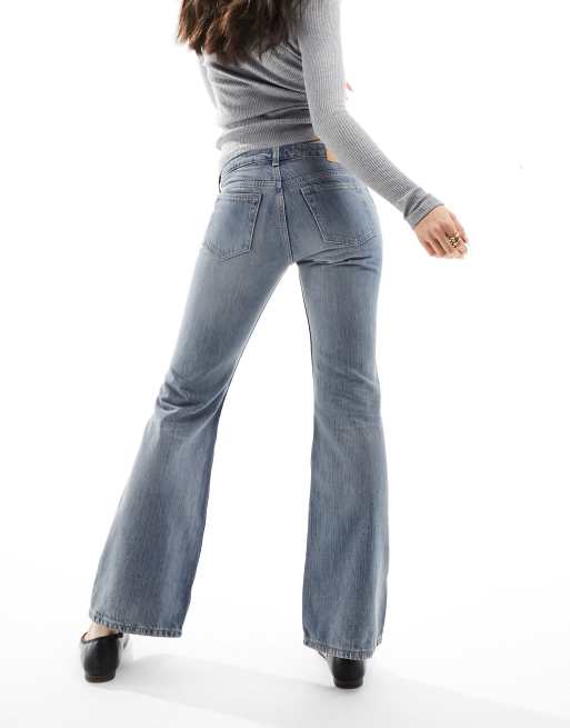 Weekday Nova low waist slim bootcut jeans in trove blue, 3 of 5