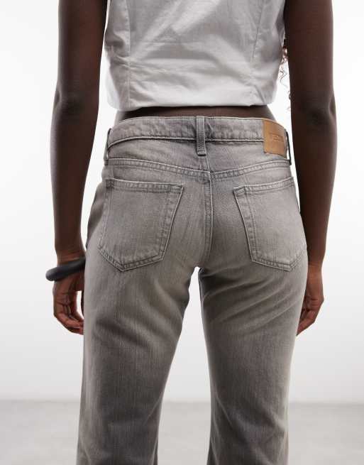 Weekday Nova low waist slim flare jeans in grey wash, 5 of 5