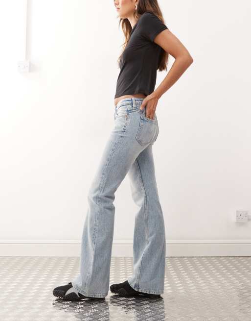 Weekday Nova slim flare jeans in light blue wash, 2 of 5