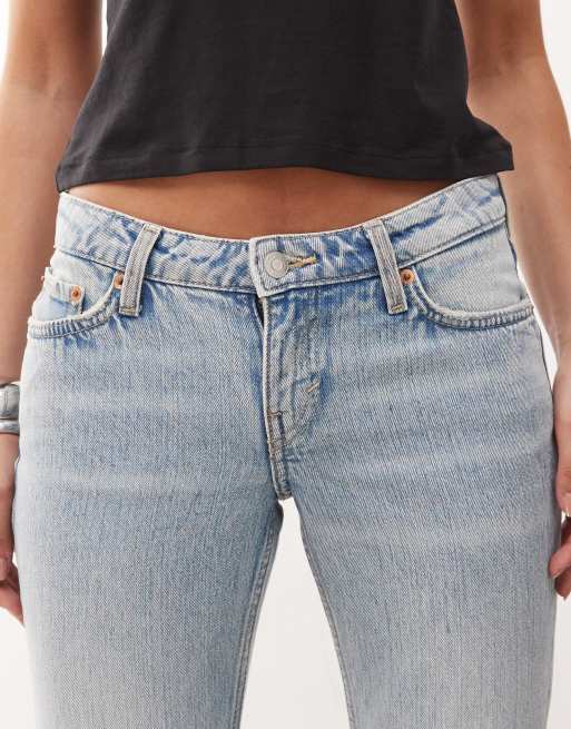 Weekday Nova slim flare jeans in light blue wash, 5 of 5
