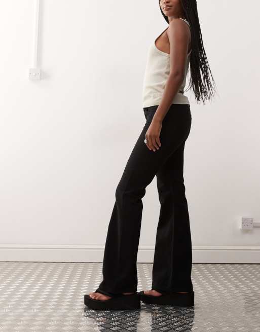 Weekday - Nova - Sorte bootcut-jeans med lav talje i slim fit, 3 af 5