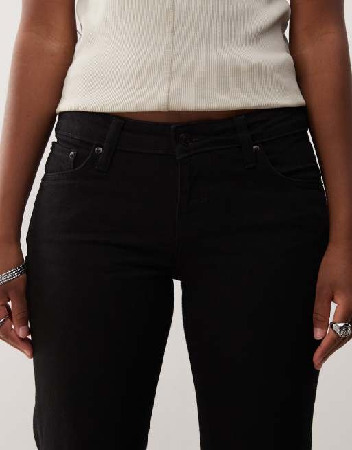 Weekday - Nova - Sorte bootcut-jeans med lav talje i slim fit, 5 af 5