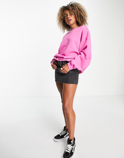 Weekday Now oversized sweatshirt in pink | ASOS
