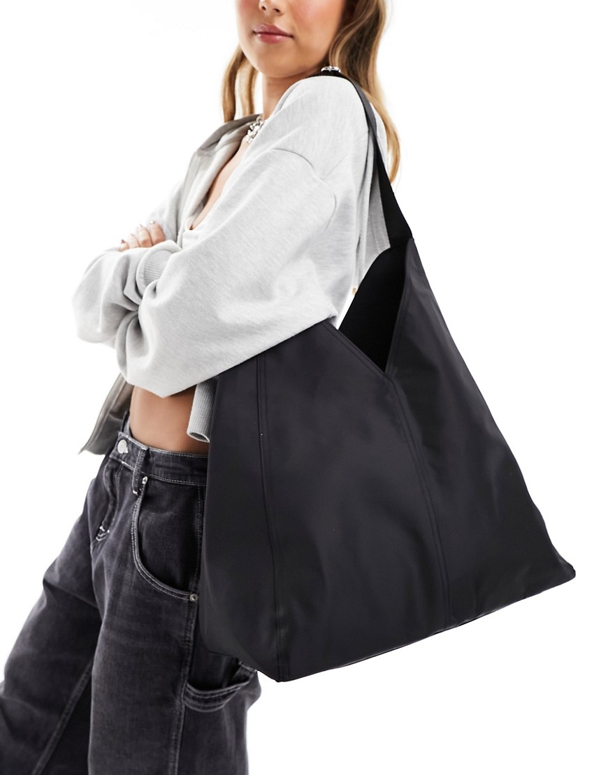 Weekday Nylon Shoulder Bag In Black