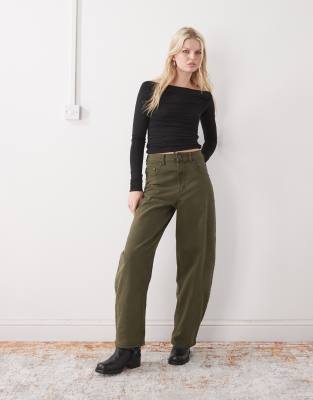 Weekday Off Shoulder Long Sleeve Top In Black