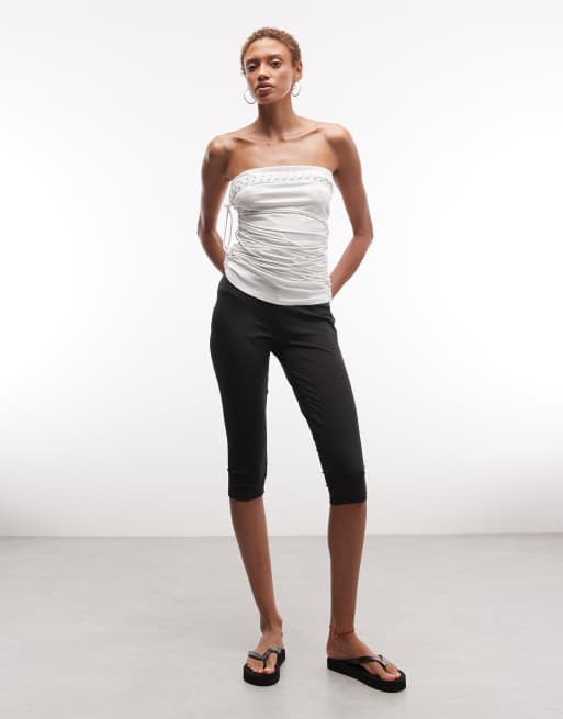 Weekday - Offwhite festivaltop med bandeausnit og stropdetaljer, 2 af 4
