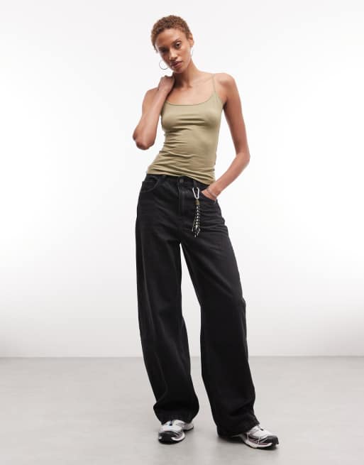 Weekday – Oliwkowozielony top na ramiączkach – tylko w ASOS, 2 z 4