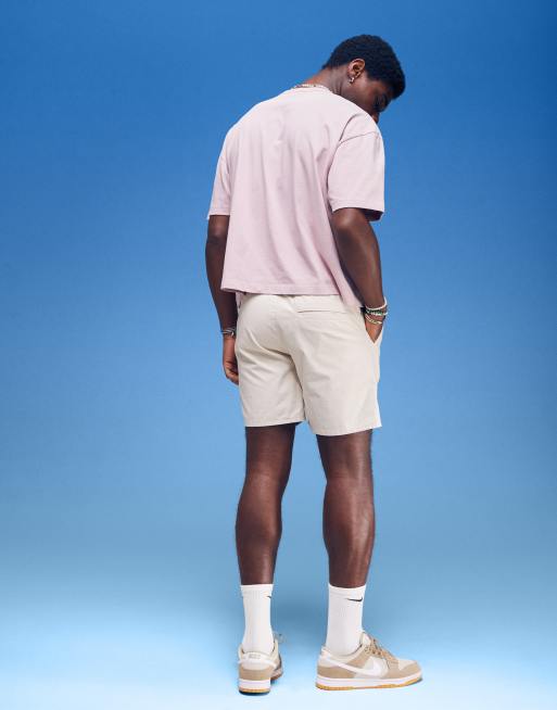 Weekday - Olsen - Regular-fit short in beige, 3 van 5