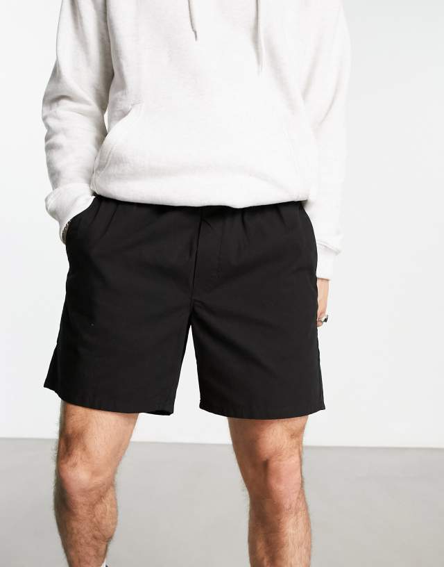 Weekday Olsen shorts in black