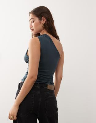 Weekday One Shoulder Top With Slash Detail In Multi