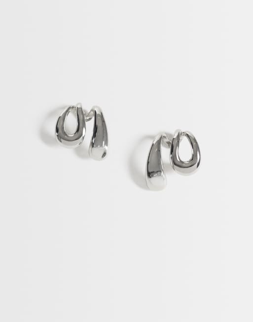 Weekday orecchini a onda color argento, 1 di 4