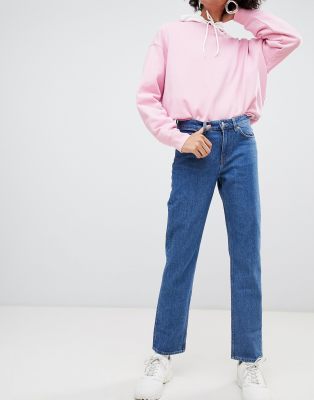 mid rise straight jeans