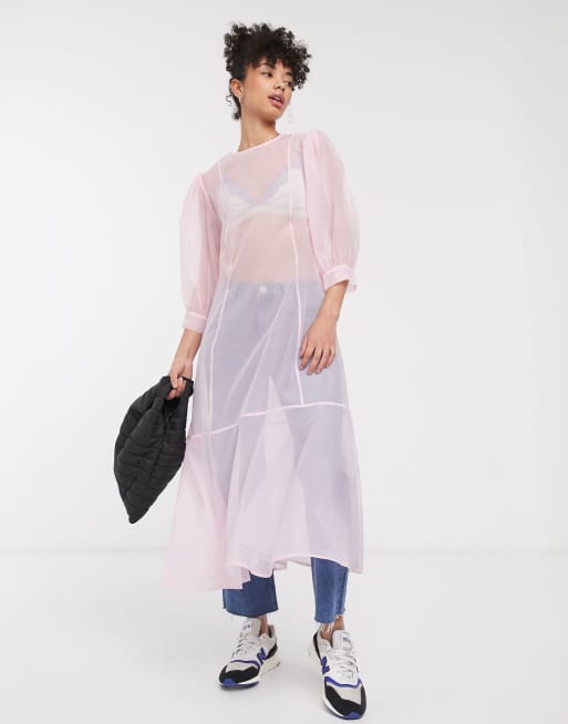 Organza sheer dress sale