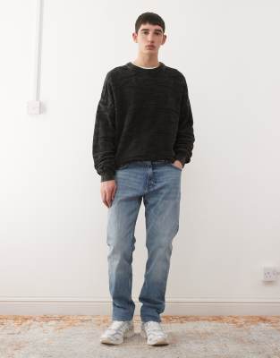 Orion - Schmal geschnittene, gerade Jeans in blauer Waschung Blau W29 L34