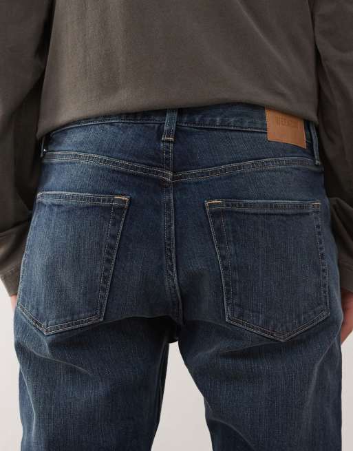 Weekday – Orion – Schmale, gerade geschnittene Jeans in verwaschenem Mittelblau, 5 von 5