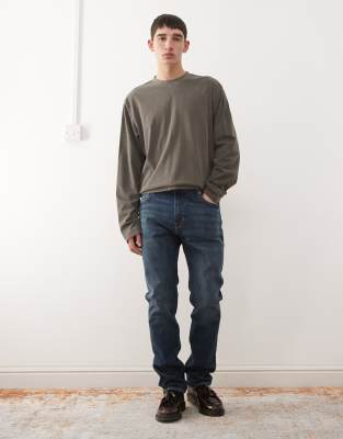 Weekday Orion Slim Straight Jeans In Blue