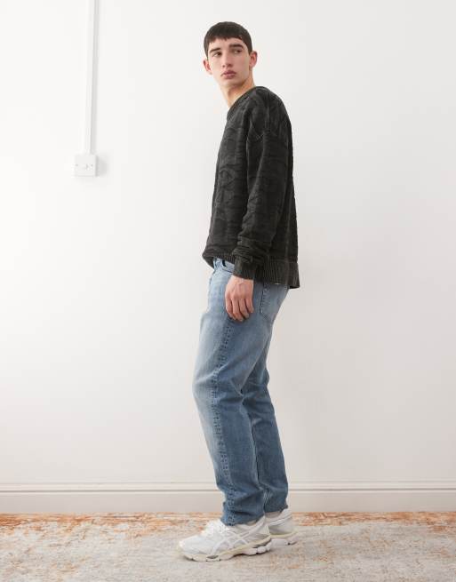 Weekday - Orion - Smalle rechte jeans in blauw met wassing, 2 van 5