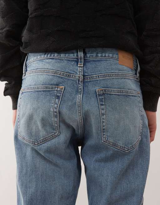 Weekday - Orion - Smalle rechte jeans in blauw met wassing, 5 van 5