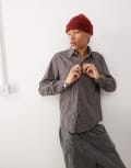 [Weekday] Weekday Oscar shirt in black check XL Black