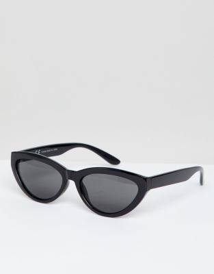 Weekday oval cateye sunglasses in black