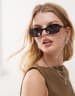 Monki boat neck mini dress with ruched sides in khaki