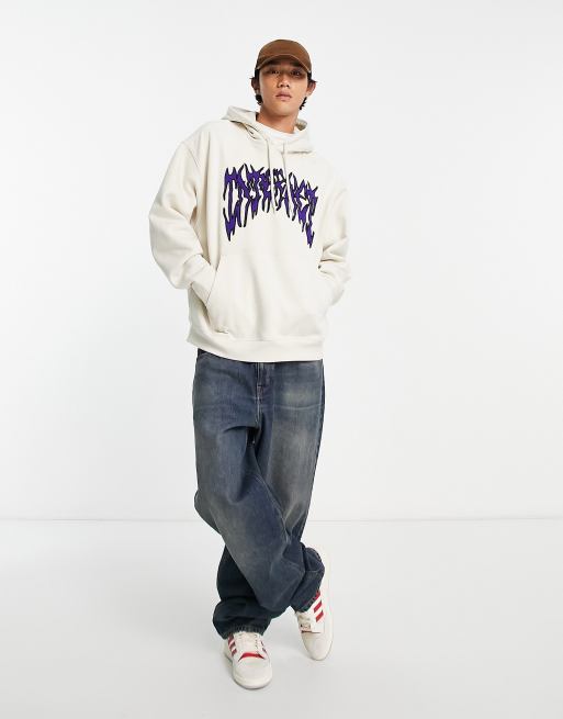 Beige graphic hot sale hoodie