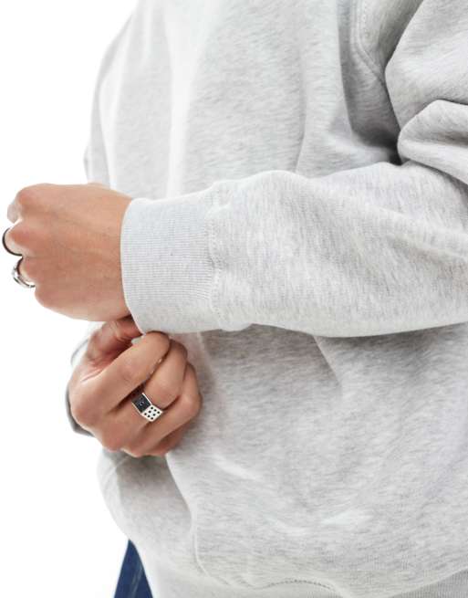 Weekday – Oversize-Sweatshirt in grau meliert, 4 von 4