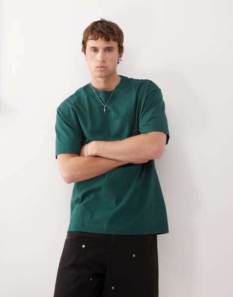 Weekday – Oversize-T-Shirt in Petrolgrün - view 1