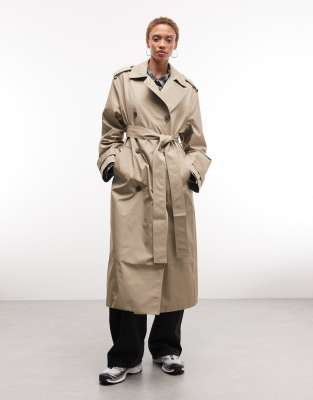 Weekday - Oversize-Trenchcoat in Beige-Brown