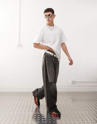 Weekday Oversized 2-pack T-shirt In Black