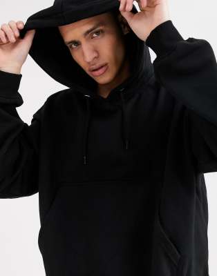 Weekday oversized Bird hoodie in black