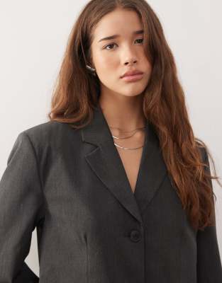 Weekday Oversized Blazer In Gray