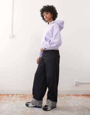 Weekday Oversized Boxy Fit Hoodie In Purple