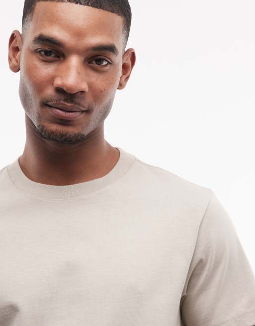 Weekday oversized boxy fit t-shirt in sand, 2 of 5