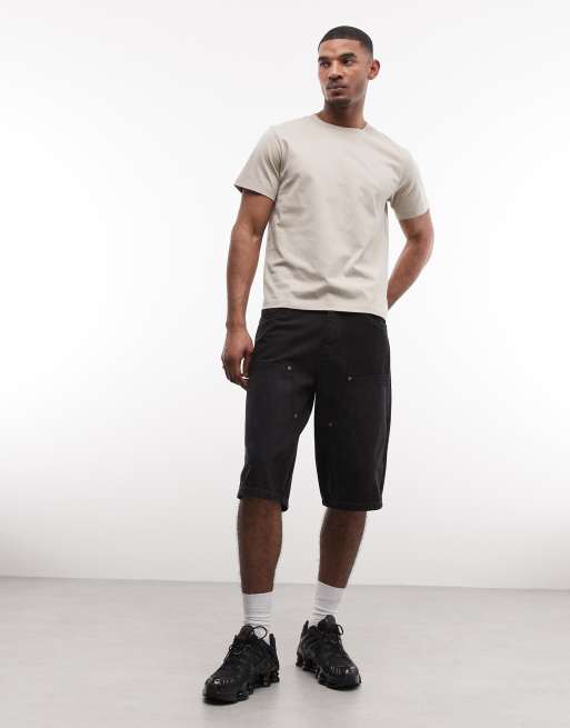 Weekday oversized boxy fit t-shirt in sand, 3 of 5