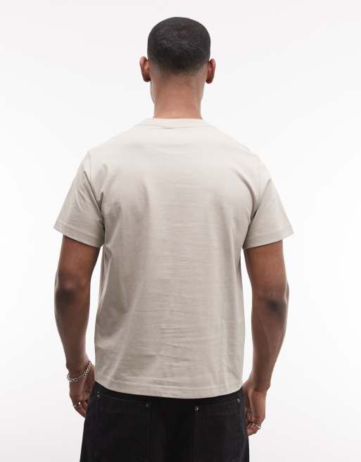 Weekday oversized boxy fit t-shirt in sand, 5 of 5