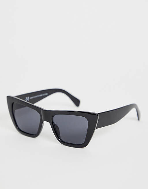 Weekday oversized cateye sunglasses in black