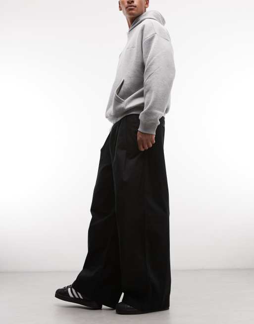 Weekday oversized chino pants in black, 3 of 5