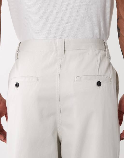 Weekday oversized chino pants in light beige, 4 of 5