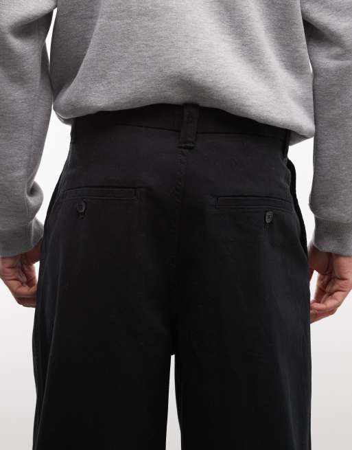 Weekday oversized chinos in black, 4 of 5