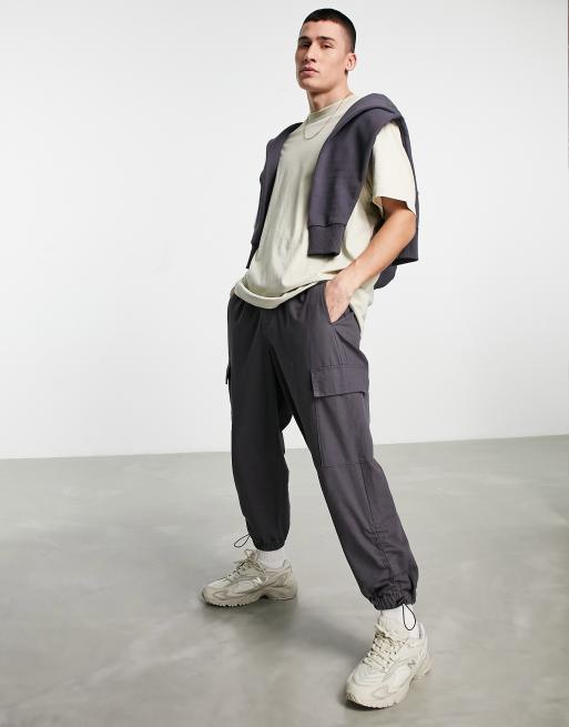 Weekday oversized co-ord t-shirt in beige, 4 of 4