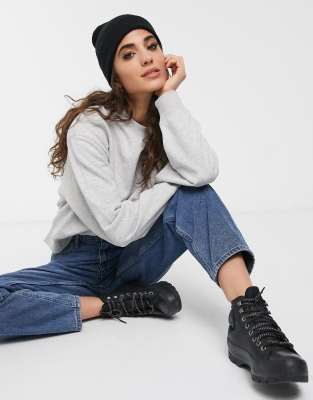 light grey cropped hoodie