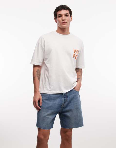 Weekday - Oversized denim short in blauw - view 1